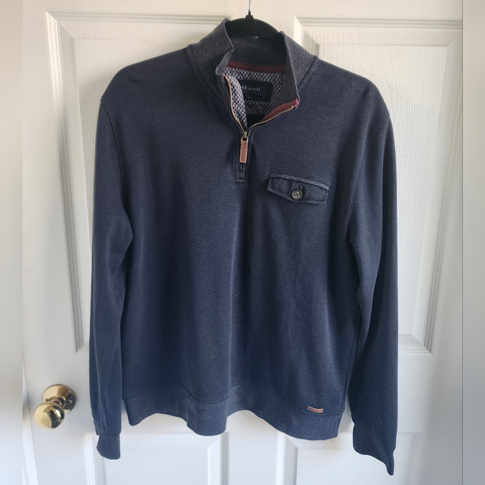 Ted baker London pullover zip up Navy XL